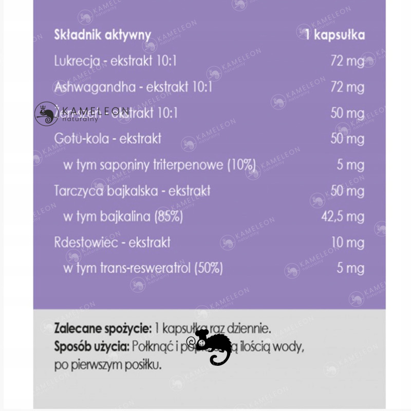 YANGO Panaseus MOJA TARCZYCA 430mg 50kaps Żeń-szeń Ashwagandha Gotu-Kola