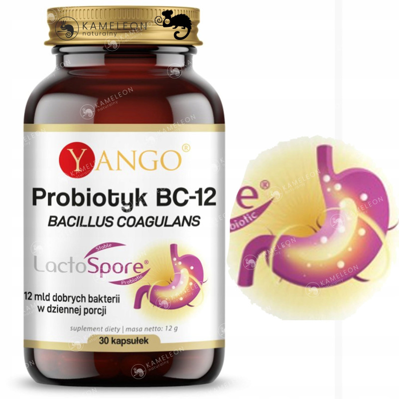Yango PROBIOTYK BC-12 Bakterie Bacillus Coagulans 30ks wsparcie: MIKROFLORA
