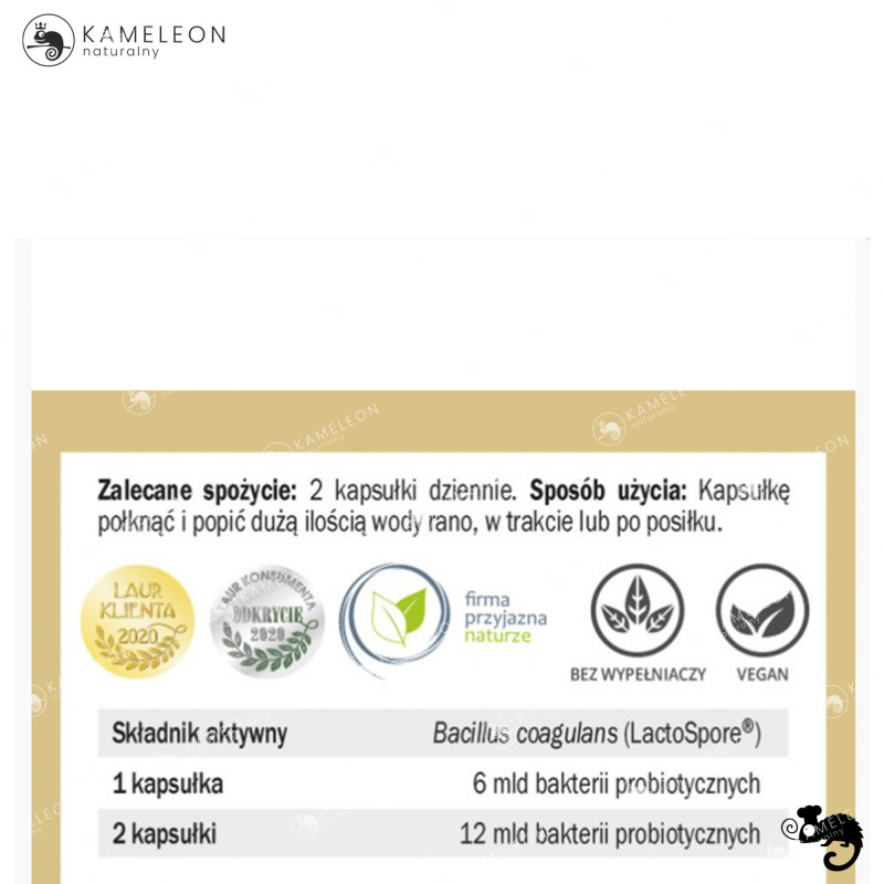 Yango PROBIOTYK BC-12 Bakterie Bacillus Coagulans 30ks wsparcie: MIKROFLORA