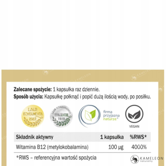 Yango WITAMINA B12 100ug METYLOKOBALAMINA wsparcie: UKŁAD NERWOWY 90kaps Yango WITAMINA B12 100ug METYLOKOBALAMINA wsparcie: UKŁAD NERWOWY 90kaps