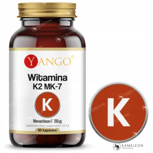 Yango WITAMINA K2 MK-7 K2MK7 wsparcie: KRZEPNIĘCIE KRWI ZDROWE KOŚCI 90kaps Yango WITAMINA K2 MK-7 K2MK7 wsparcie: KRZEPNIĘCIE KRWI ZDROWE KOŚCI 90kaps