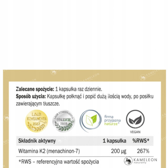 Yango WITAMINA K2 MK-7 K2MK7 wsparcie: KRZEPNIĘCIE KRWI ZDROWE KOŚCI 90kaps Yango WITAMINA K2 MK-7 K2MK7 wsparcie: KRZEPNIĘCIE KRWI ZDROWE KOŚCI 90kaps