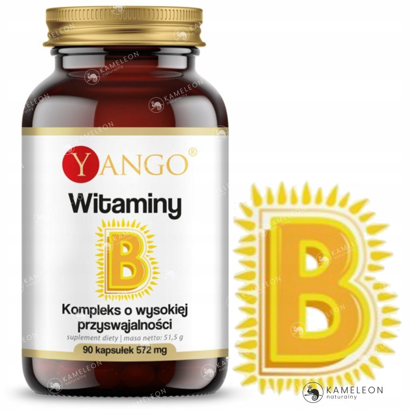 Yango WITAMINY B KOMPLEKS WITAMIN Z GRUPY B wysoka przyswajalność 90kaps