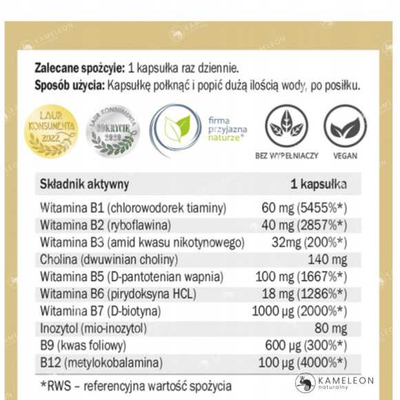 Yango WITAMINY B KOMPLEKS WITAMIN Z GRUPY B wysoka przyswajalność 90kaps Yango WITAMINY B KOMPLEKS WITAMIN Z GRUPY B wysoka przyswajalność 90kaps