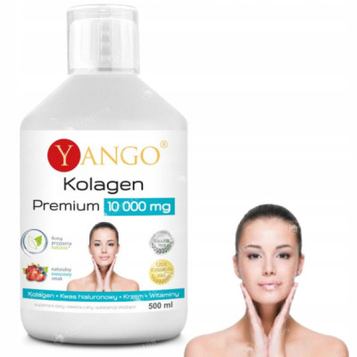 Yango KOLAGEN PREMIUM 10000mg SKÓRA KOŚCI CELLULIT +Kwas hialuronowy +Krzem
