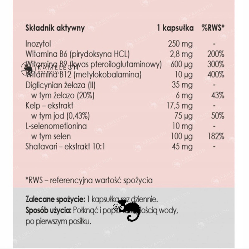 YANGO Panaseus PŁODNOŚĆ DLA KOBIET Regulacja Aktywności Hormonalnej 50 kaps