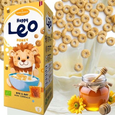 BIO PŁATKI HAPPY LEO KÓŁECZKA ZBOŻOWE ŻYTNIO-OWSIANE Z