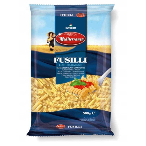 MAKARON ŚWIDERKI FUSILLI do zup sałatek sosów makaronu 500g