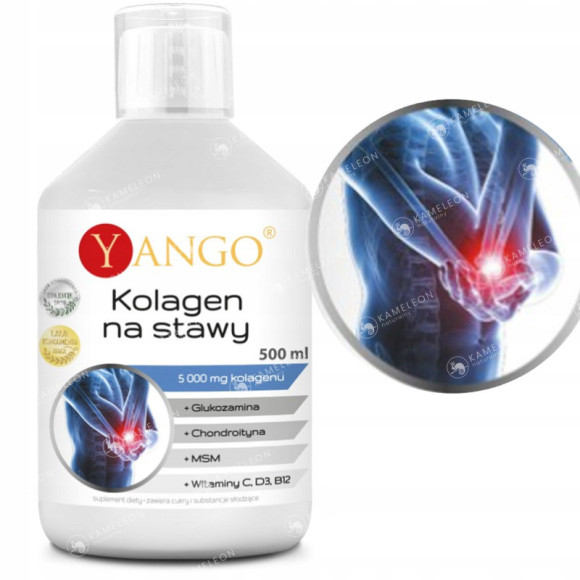 Yango KOLAGEN NA STAWY 5000mg + Glukozamina MSM 500ml Regeneracja stawów Yango KOLAGEN NA STAWY 5000mg + Glukozamina MSM 500ml Regeneracja stawów