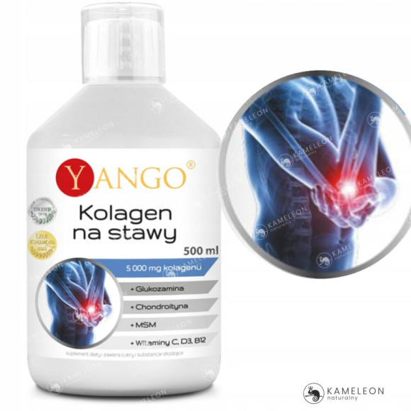 Yango KOLAGEN NA STAWY 5000mg + Glukozamina MSM 500ml Regeneracja stawów Yango KOLAGEN NA STAWY 5000mg + Glukozamina MSM 500ml Regeneracja stawów