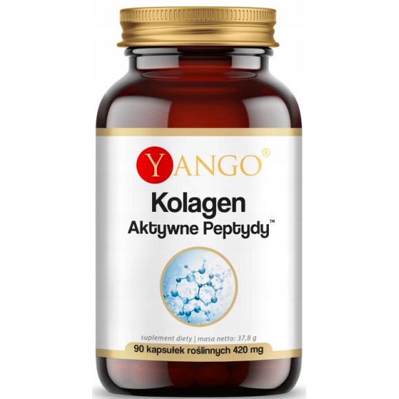 YANGO KOLAGEN typu I i III AKTYWNE PEPTYDY biodostępne + WIT.C 420mg 90kaps YANGO KOLAGEN typu I i III AKTYWNE PEPTYDY biodostępne + WIT.C 420mg 90kaps