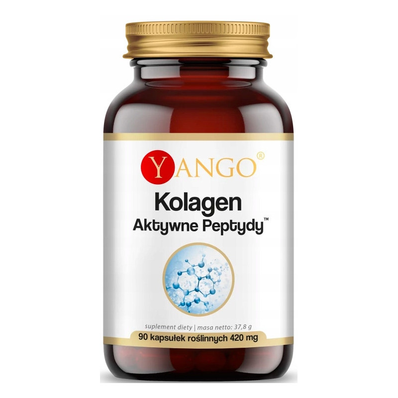 YANGO KOLAGEN typu I i III AKTYWNE PEPTYDY biodostępne + WIT.C 420mg 90kaps