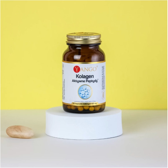 YANGO KOLAGEN typu I i III AKTYWNE PEPTYDY biodostępne + WIT.C 420mg 90kaps YANGO KOLAGEN typu I i III AKTYWNE PEPTYDY biodostępne + WIT.C 420mg 90kaps