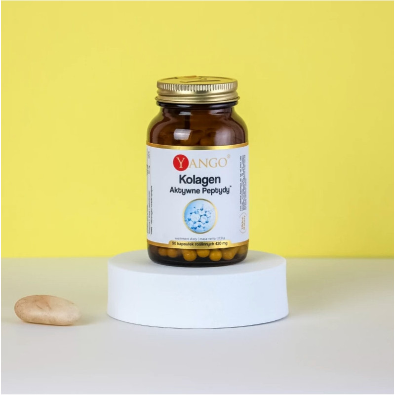 YANGO KOLAGEN typu I i III AKTYWNE PEPTYDY biodostępne + WIT.C 420mg 90kaps
