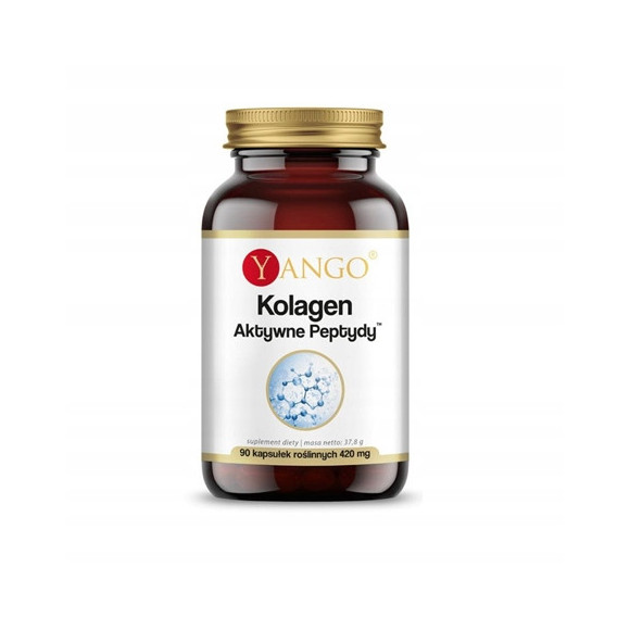 YANGO KOLAGEN typu I i III AKTYWNE PEPTYDY biodostępne + WIT.C 420mg 90kaps YANGO KOLAGEN typu I i III AKTYWNE PEPTYDY biodostępne + WIT.C 420mg 90kaps
