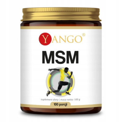Yango MSM SIARKA ORGANICZNA 100g proszek wsparcie: ZDROWE STAWY KOŚCI