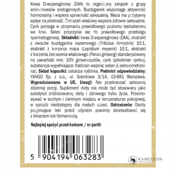 Yango TESTOGAINER TESTO GAINER wsparcie: PRAWIDŁOWY TESTOSTERON 90kaps Yango TESTOGAINER TESTO GAINER wsparcie: PRAWIDŁOWY TESTOSTERON 90kaps