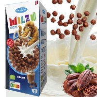 NORDCRUNCH MILZU! PŁATKI ŻYTNIO-OWSIANE KULKI KAKAOWE BIO