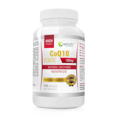 KOENZYM Q10 CoQ10 100mg FORTE 120k Wish wsparcie KRĄŻENIE PRZECIW STARZENIU