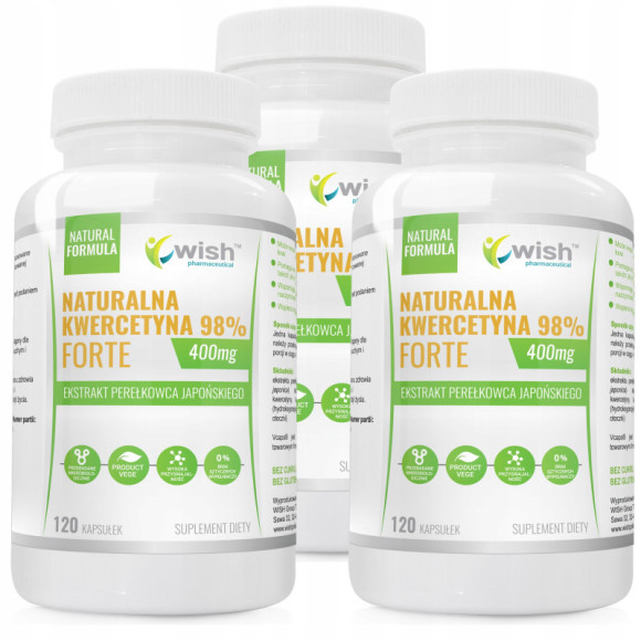 KWERCETYNA FORTE 400mg PERŁOWIEC 120kapsułek wsparcie CIŚNIENIE CHOLESTEROL KWERCETYNA FORTE 400mg PERŁOWIEC 120kapsułek wsparcie CIŚNIENIE CHOLESTEROL