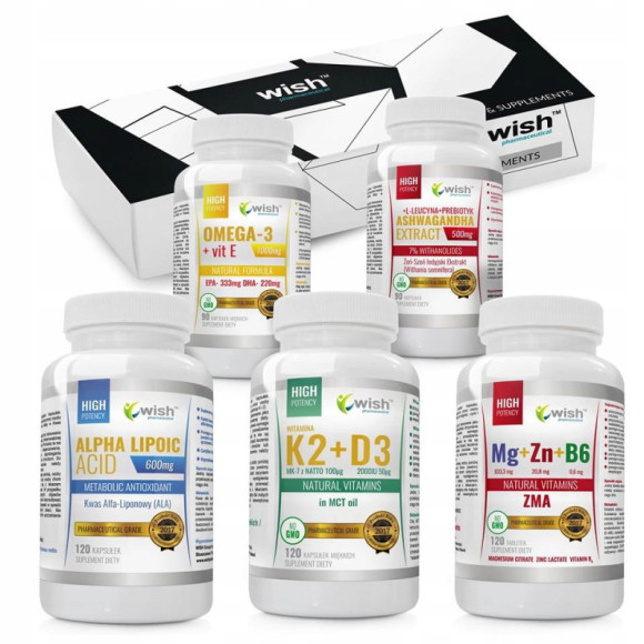 MONAKOLINA K Ryż czerwony + PREBIOTYK 60kaps WISH wsparcie CHOLESTEROL SERCE