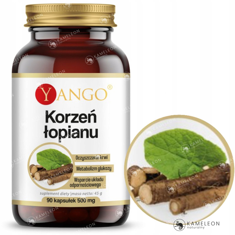 Yango ŁOPIAN KORZEŃ wsparcie: TRAWIENIE OCZYSZCZANIE Z TOKSYN SKÓRA 90kps