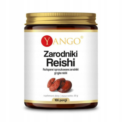 Yango ZARODNIKI GRZYBA REISHI w proszku 50G wsparcie ODPORNOŚĆ CHOLESTEROL