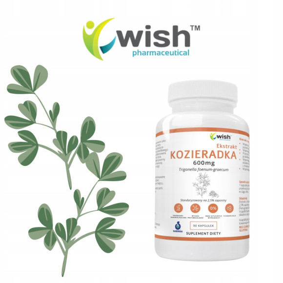 KOZIERADKA ekstrakt 600mg 90 kapsułek na 3 m-ce WISH wsparcie: TRAWIENIE KOZIERADKA ekstrakt 600mg 90 kapsułek na 3 m-ce WISH wsparcie: TRAWIENIE