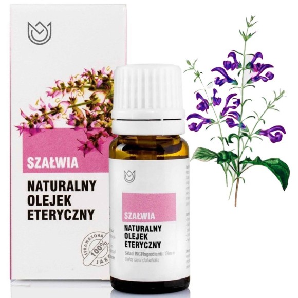 Naturalny OLEJEK ETERYCZNY SZAŁWIA szałwiowy 12ml Naturalne