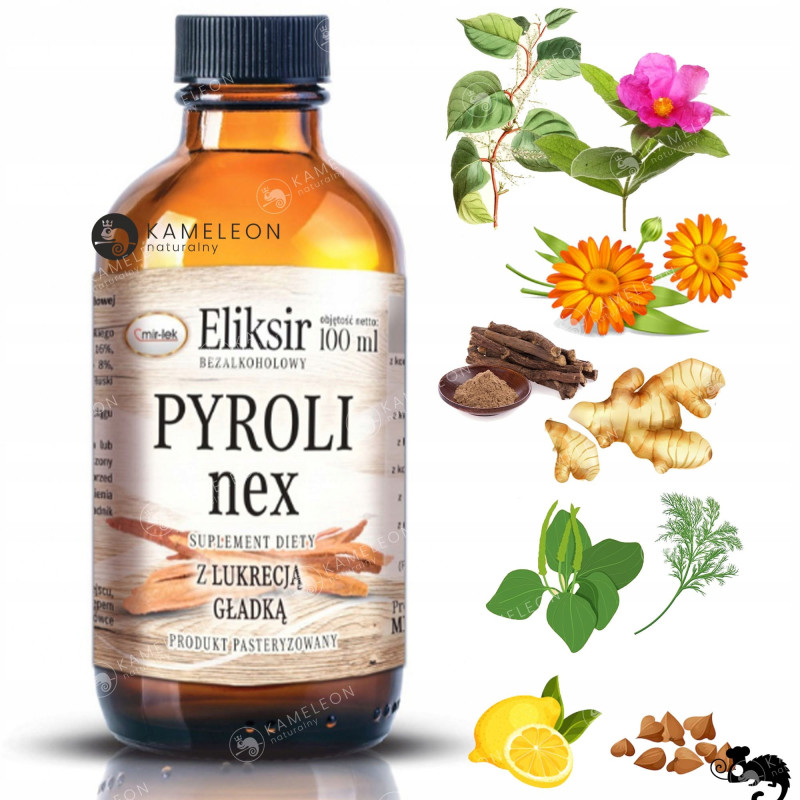 MIR-LEK eliksir PYROLINex wsparcie BŁONY ŚLUZOWE ŻOŁĄDEK JELITO 100ml