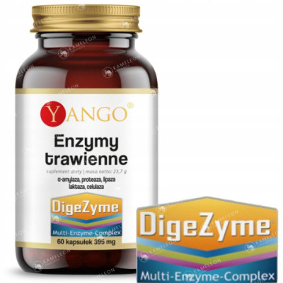 Yango ENZYMY TRAWIENNE AMYLAZA LAKTAZA wsparcie: PRAWIDŁOWE TRAWIENIE 60kps