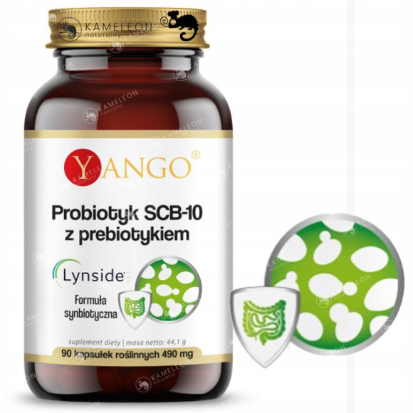 Yango PROBIOTYK SCB-10 + PREBIOTYK wsparcie: ZDROWE JELITA MIKROFLORA 90kps Yango PROBIOTYK SCB-10 + PREBIOTYK wsparcie: ZDROWE JELITA MIKROFLORA 90kps