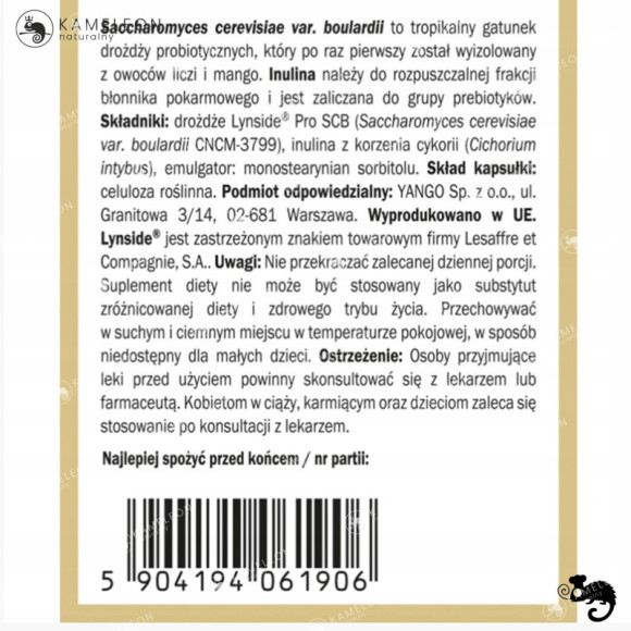Yango PROBIOTYK SCB-10 + PREBIOTYK wsparcie: ZDROWE JELITA MIKROFLORA 90kps Yango PROBIOTYK SCB-10 + PREBIOTYK wsparcie: ZDROWE JELITA MIKROFLORA 90kps