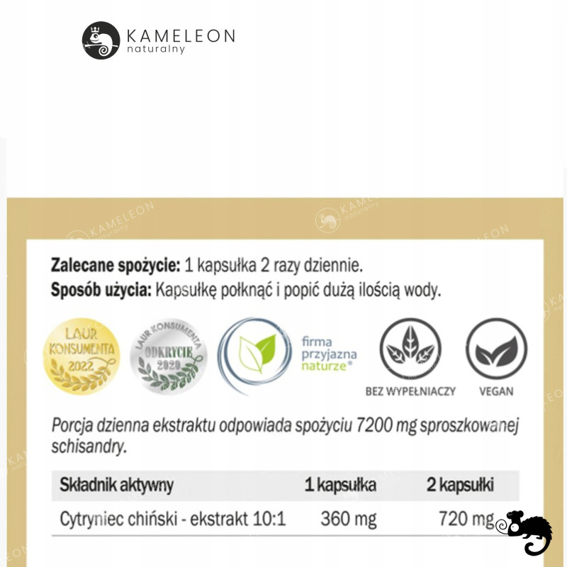 Yango SCHISANDRA CYTRYNIEC CHIŃSKI Adaptogen wsparcie: WĄTROBA DROGI ODDECH