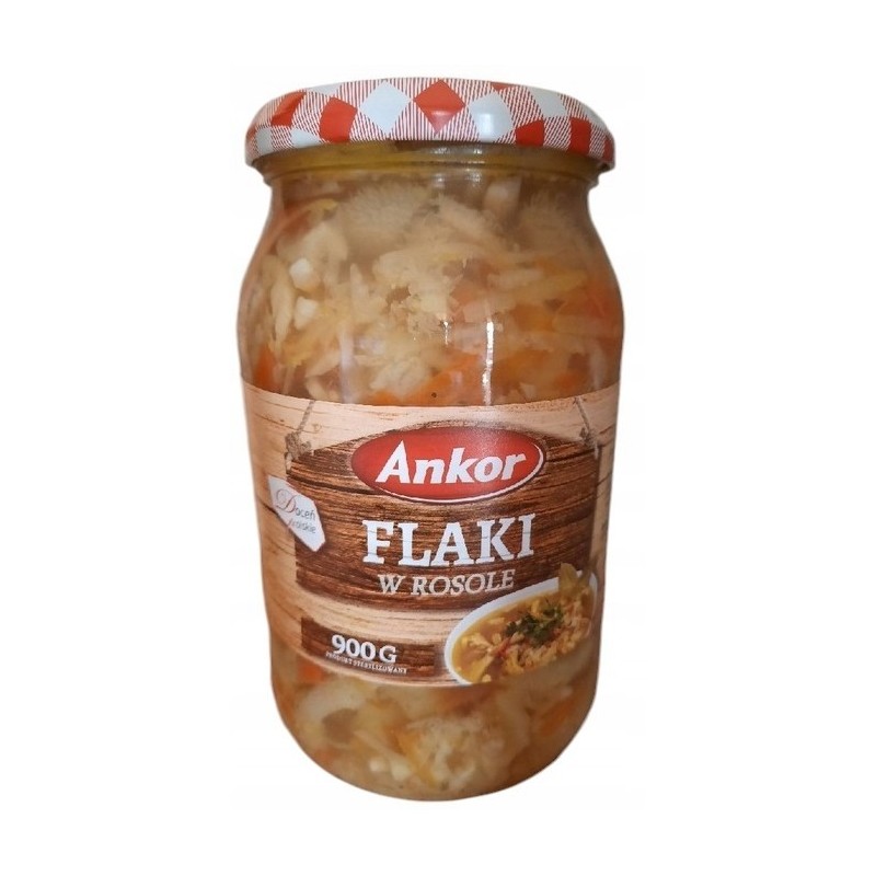 FLAKI WOŁOWE W ROSOLE gotowe danie mięsne 900g DUŻY SŁOIK