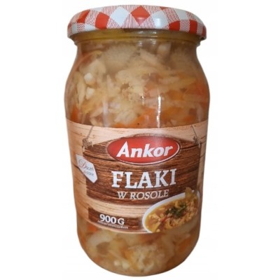FLAKI WOŁOWE W ROSOLE gotowe danie mięsne 900g DUŻY SŁOIK