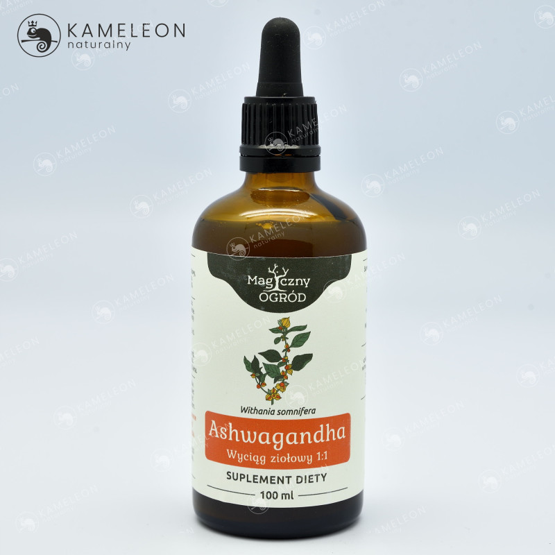 ASHWAGANDHA Witania Ospała PŁYN 100ml wsparcie STRES NAPIĘCIE SEN Nanga