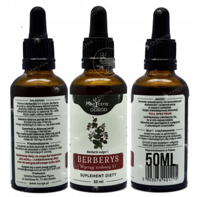 BERBERYS NALEWKA 50ml NANGA wsparcie: POZIOM CUKRU CHOLESTEROL ODPORNOŚĆ