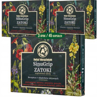 HERBAL MONASTERIUM SINUGRIP na zatoki gardło krtań 15 kapsułek x3  45kaps
