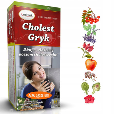 MIR-LEK CHOLEST GRYK wsparcie PRAWIDŁOWY CHOLESTEROL jarzębina karczoch x60