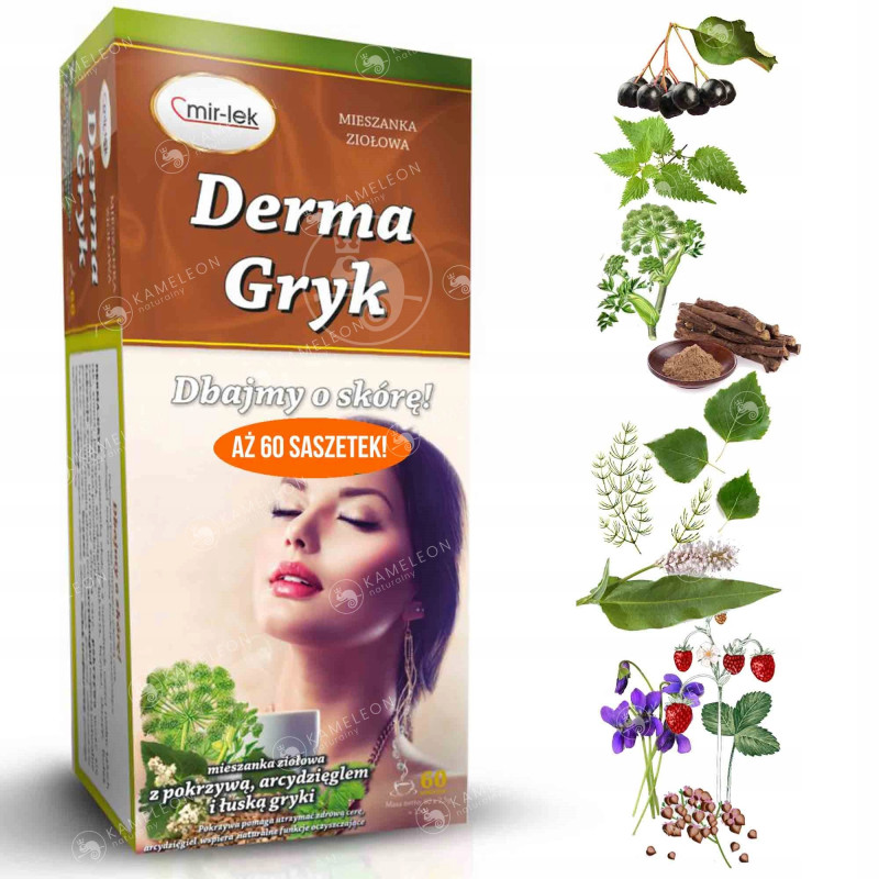 MIR-LEK DERMA GRYK wsparcie ZDROWA SKÓRA fiołek skrzyp brzoza pokrzywa x60
