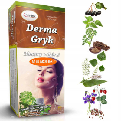 MIR-LEK DERMA GRYK wsparcie ZDROWA SKÓRA fiołek skrzyp brzoza pokrzywa x60