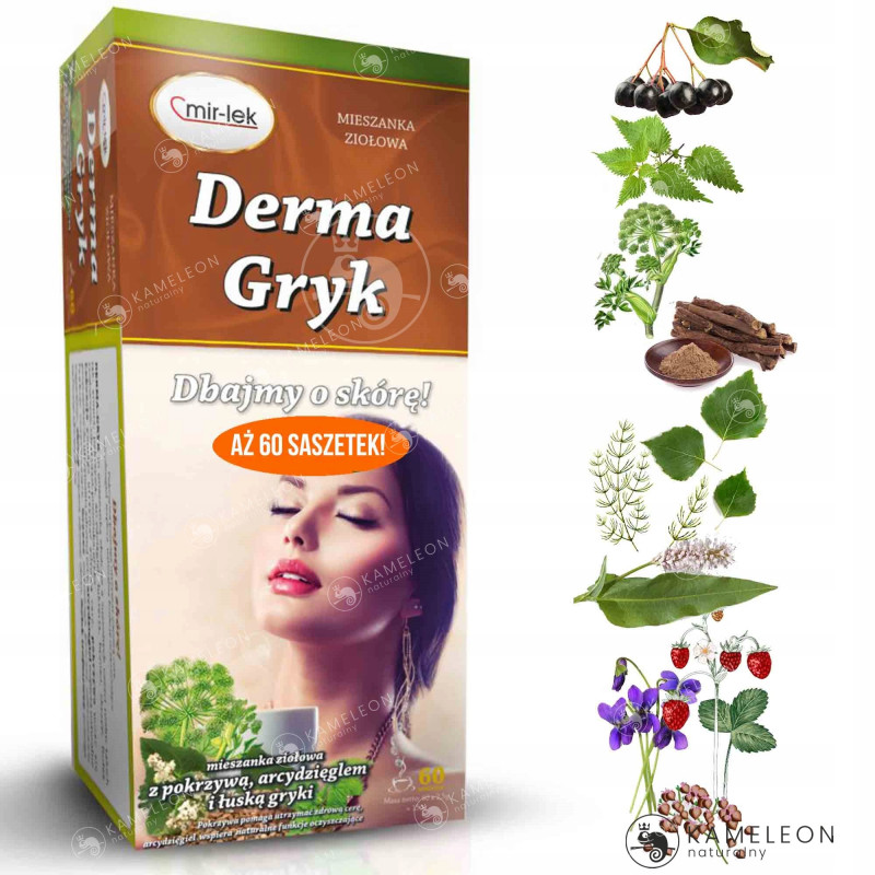 MIR-LEK DERMA GRYK wsparcie ZDROWA SKÓRA fiołek skrzyp brzoza pokrzywa x60