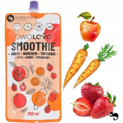 OWOLOVO SMOOTHIE mus owocowy bez cukru JABŁKO MARCHEW
