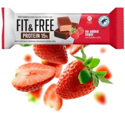 Cukry Nyskie FIT & FREE WAFELEK PROTEINOWY smak MALINA bez