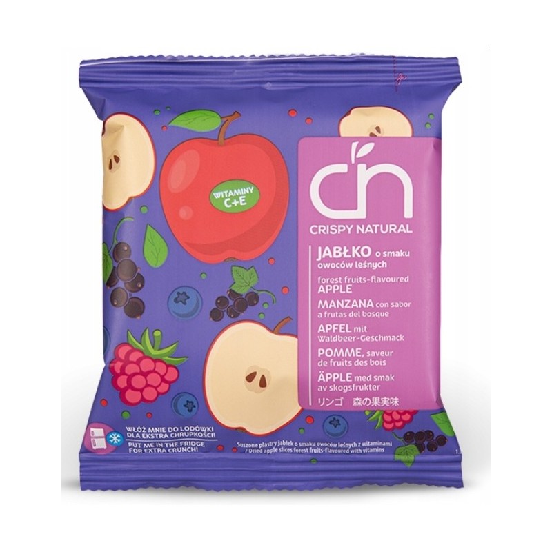 CRISPY NATURAL - Jabłko suszone o smaku owoców leśnych 18g