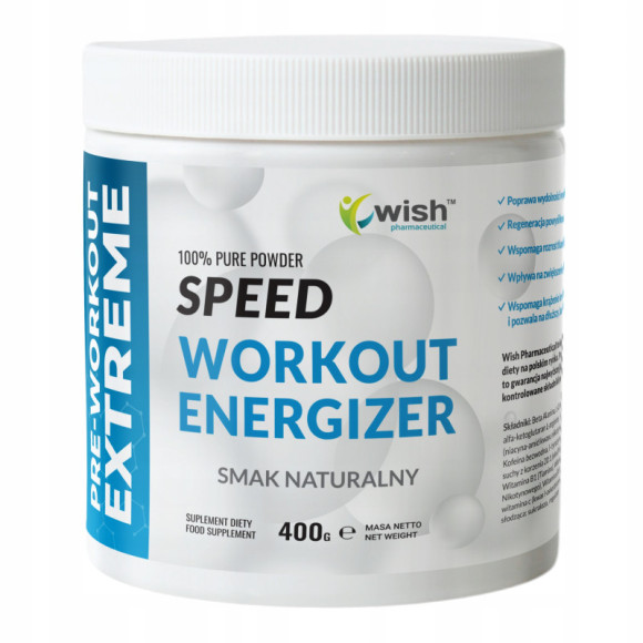 ODŻYWKA WIELOSKŁADNIKOWA przed treningiem SPEED WORKOUT PROSZEK 400g WISH