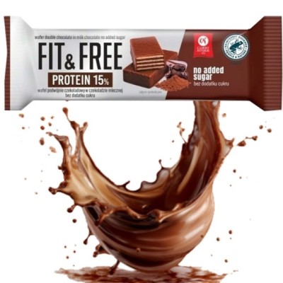 Cukry Nyskie FIT & FREE WAFELEK PROTEINOWY smak CZEKOLADA