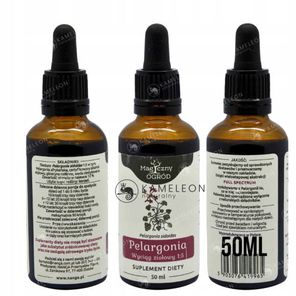 PELARGONIA AFRYKAŃSKA WYCIĄG 50ml wsparcie: ODPORNOŚĆ U. ODDECHOWY NANGA PELARGONIA AFRYKAŃSKA WYCIĄG 50ml wsparcie: ODPORNOŚĆ U. ODDECHOWY NANGA