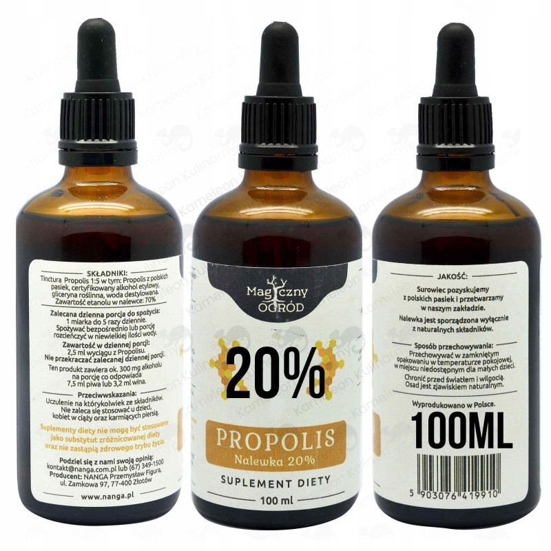 PROPOLIS KIT PSZCZELI 20% NANGA Magiczny Ogród 100ml wsparcie ODPORNOŚĆ